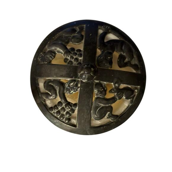 Baby Satyrs Rare Bronze and Alabaster Art Deco Bowl from Denmark - Picture 2 of 11